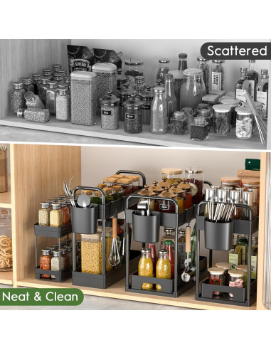Organizadores Bajo el Fregadero ZIZOTI - 4 Piezas Apilables