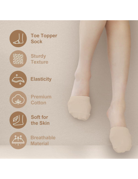 5 Pares de Calcetines Mule de Algodón Premium para Mujeres