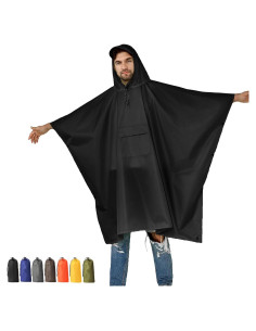 Poncho de lluvia 97YH unisex impermeable plegable 3 en 1