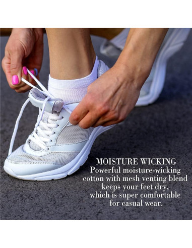 8 Pares de Calcetines de Tobillo Antideslizantes CHARKING Mujer