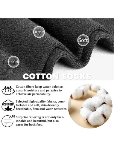 8 Pares de Calcetines de Tobillo Antideslizantes CHARKING Mujer