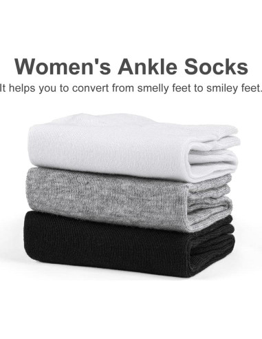 8 Pares de Calcetines de Tobillo Antideslizantes CHARKING Mujer