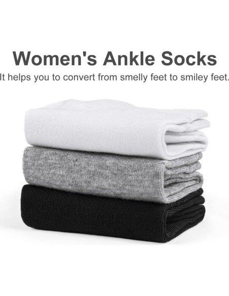 8 Pares de Calcetines de Tobillo Antideslizantes CHARKING Mujer
