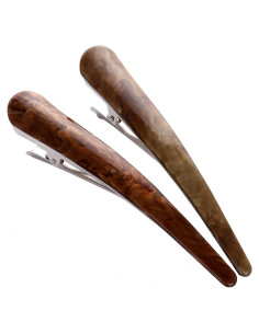 2 Clips para Cabello Antideslizantes Yishenyishi Caqui y Marrón