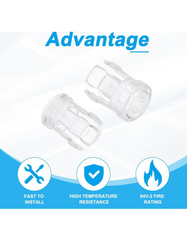 Soporte LED Transparente PATIKIL 60 Pcs 3mm 5mm