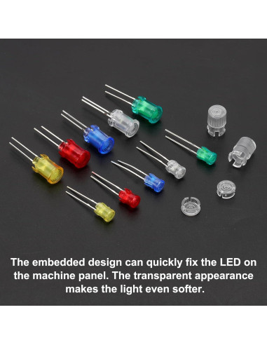 Soporte LED Transparente PATIKIL 60 Pcs 3mm 5mm