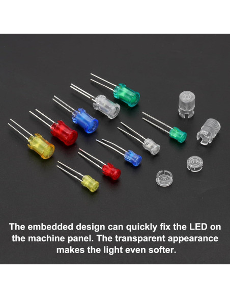 Soporte LED Transparente PATIKIL 60 Pcs 3mm 5mm