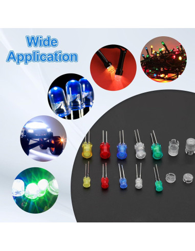 Soporte LED Transparente PATIKIL 60 Pcs 3mm 5mm