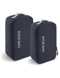 MissBoy Set de 2 Bolsas de Viaje para Zapatos Azul Marino