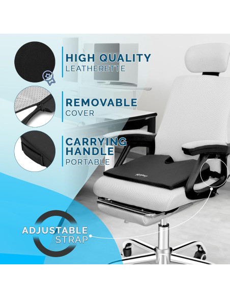 Cojín de Asiento Ergonómico ComfiLife 100% Espuma - Negro