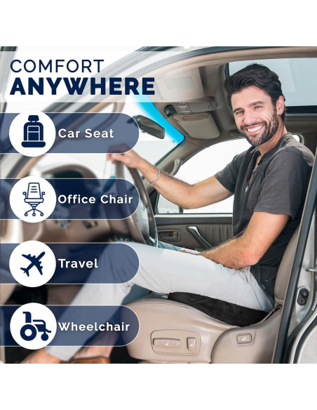 Cojín de Asiento Ergonómico ComfiLife 100% Espuma - Negro