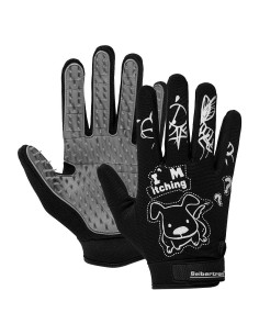 Guantes de Aseo para Mascotas Seibertron Adulto Negro XXS