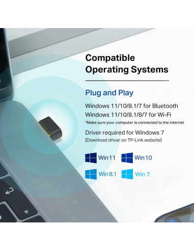 Adaptador USB Bluetooth WiFi TP-Link Archer T2UB Nano 2-en-1