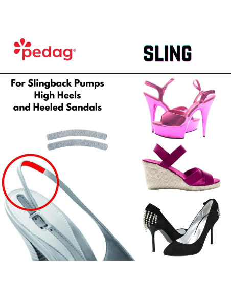 Agarre de Correa de Zapato Pedag Sling 2 Pares Autoadhesivo