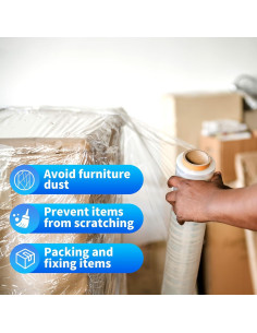 Película Estirable TAPEBEAR 15" x 231m 60 Gauge para Mudanzas 2