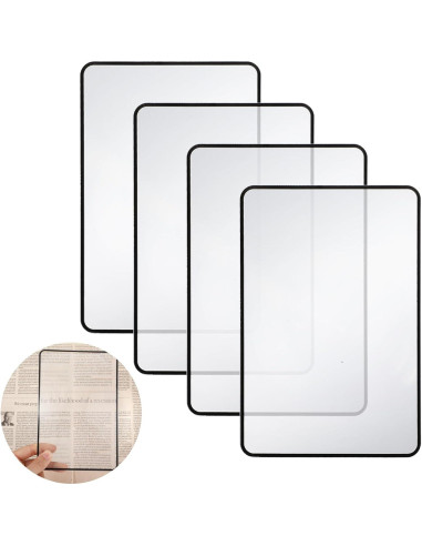 4 Lentes de Aumento 3X Dimeho para Lectura - Lupa Fresnel