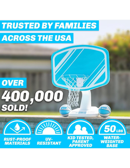 Aro de Baloncesto Acuático GoSports Splash Hoop PRO 36 cm