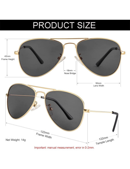 Gafas de sol polarizadas NIDOVIX para niños 2-9 años UV400