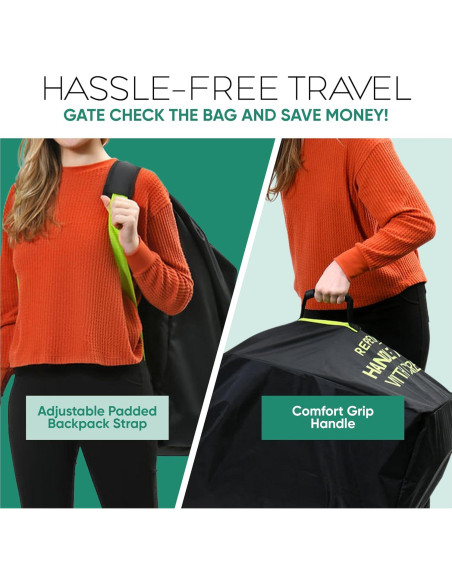 Bolsa de Carrito Grande Reperkid Negra y Verde 119x61x38cm