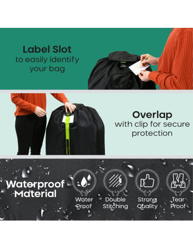 Bolsa de Carrito Grande Reperkid Negra y Verde 119x61x38cm