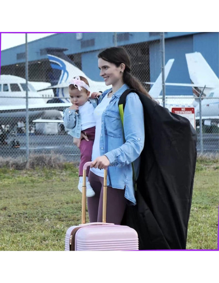 Bolsa de Carrito Grande Reperkid Negra y Verde 119x61x38cm