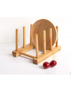 Organizador de Platos de Bambú Kunovo 11.7x15.5 cm Ecológico 2