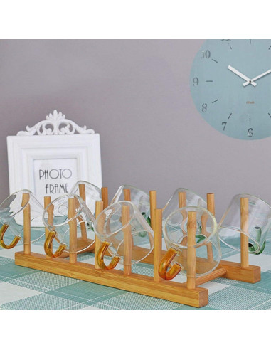 Organizador de Platos de Bambú Kunovo 11.7x15.5 cm Ecológico