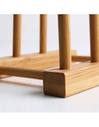 Organizador de Platos de Bambú Kunovo 11.7x15.5 cm Ecológico