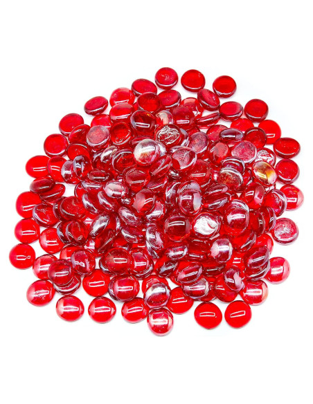 Perlas de Vidrio Brillantes TWINKLING 17-19mm Tarro 454g Rojo