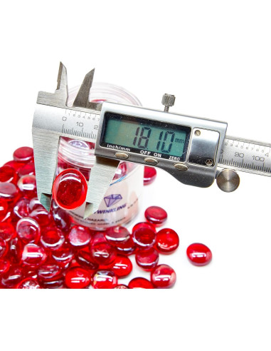 Perlas de Vidrio Brillantes TWINKLING 17-19mm Tarro 454g Rojo