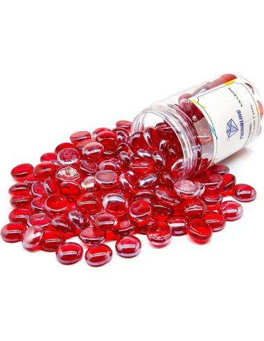 Perlas de Vidrio Brillantes TWINKLING 17-19mm Tarro 454g Rojo