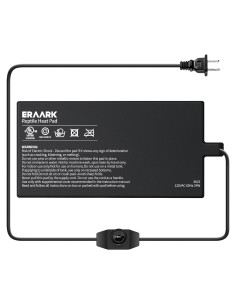 Almohadilla de Calentamiento para Reptiles ERAARK 20x45 cm Ajustable