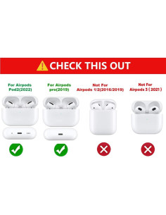 Funda de Silicona XMBYGY para AirPods Pro 1/2 + Kit Limpiador 2