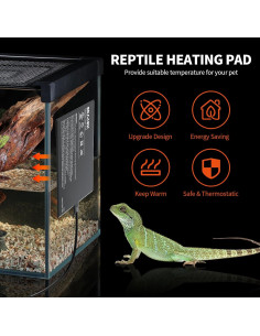 Almohadilla de Calentamiento para Reptiles ERAARK 20x45 cm Ajustable 2