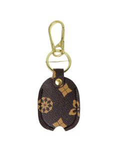 Funda de Llave de Coche Universal de Cuero - Letra Inicial Dorada