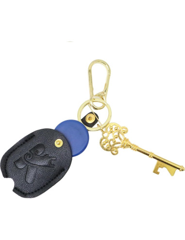 Funda de Llave de Coche Universal de Cuero - Letra Inicial Dorada