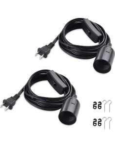 Cable de Luz Colgante con Interruptor Cable Matters 2.44m Negro 2