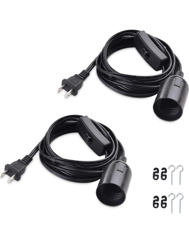 Cable de Luz Colgante con Interruptor Cable Matters 2.44m Negro