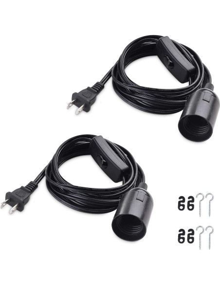 Cable de Luz Colgante con Interruptor Cable Matters 2.44m Negro