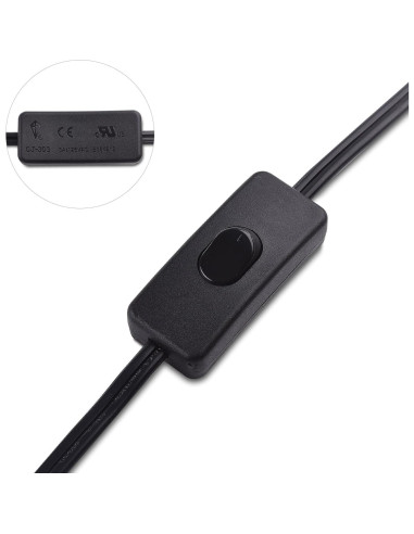 Cable de Luz Colgante con Interruptor Cable Matters 2.44m Negro