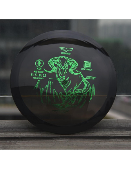 Disco de Golf Yikun PHX KUI 175g - Aprobado PDGA, Negro