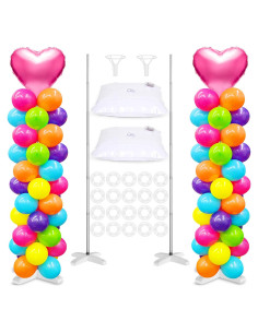 2 Juegos de Soporte de Columna de Globo Toosci 2.74m Ajustable