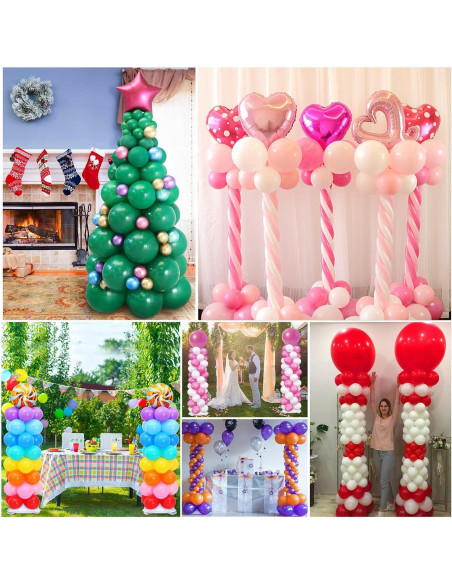 2 Juegos de Soporte de Columna de Globo Toosci 2.74m Ajustable