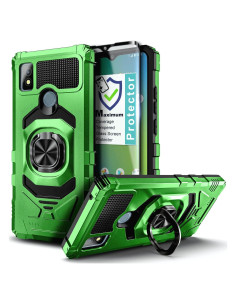 Funda NZND para Cricket Icon 4 con Protector de Pantalla Verde