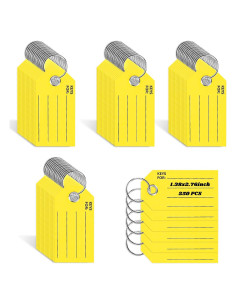 250 Etiquetas de Llave Amarillas XUWAIDSGN 3.5x7 cm