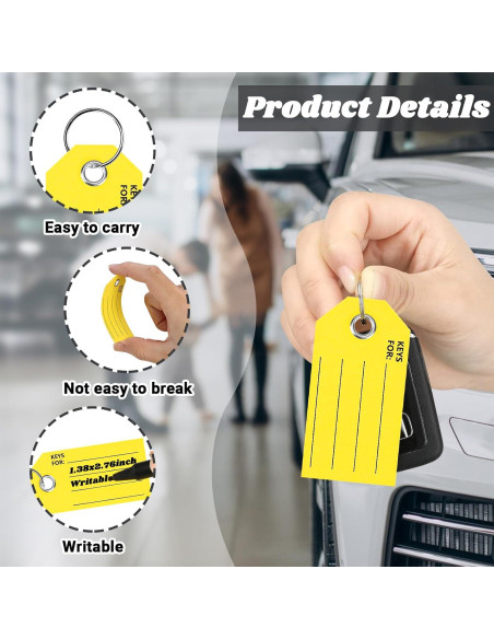 250 Etiquetas de Llave Amarillas XUWAIDSGN 3.5x7 cm