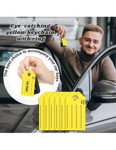 250 Etiquetas de Llave Amarillas XUWAIDSGN 3.5x7 cm