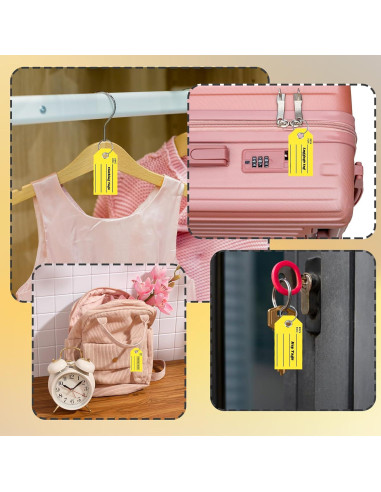 250 Etiquetas de Llave Amarillas XUWAIDSGN 3.5x7 cm