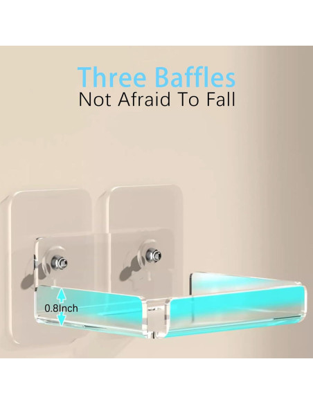 Estante de Montaje en Pared Sin Taladros MTNSPTCR 2 PCS 10x10 cm