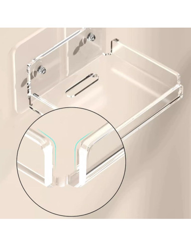 Estante de Montaje en Pared Sin Taladros MTNSPTCR 2 PCS 10x10 cm